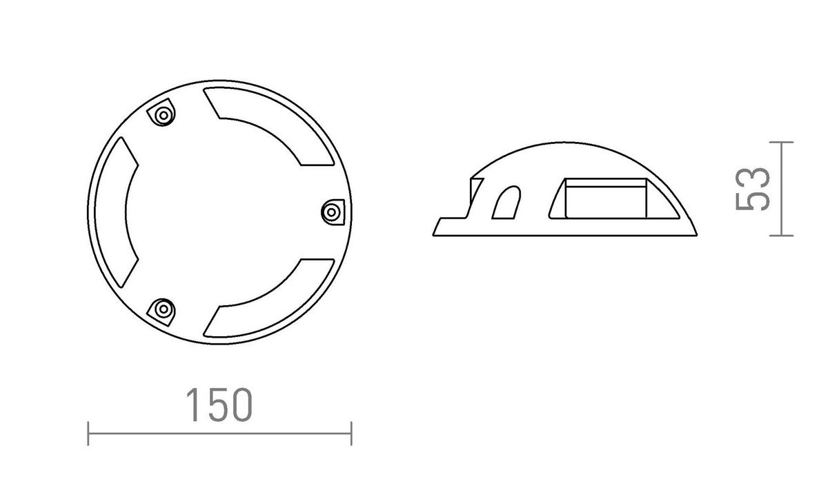 AUSSENLEUCHTE TOPTOP S III Anthrazitgrau 3 W IP67 - Grau, Metall (15/15/53cm) - Rendl
