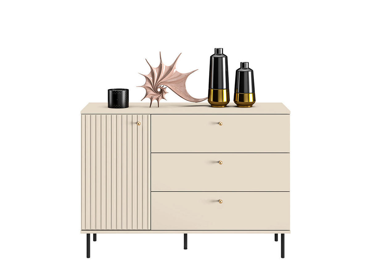 KOMMODE – 120 cm – Sophie – Kaschmir – KM-024 - Kaschmir, Holzwerkstoff (120/85/40cm) - hi-markt