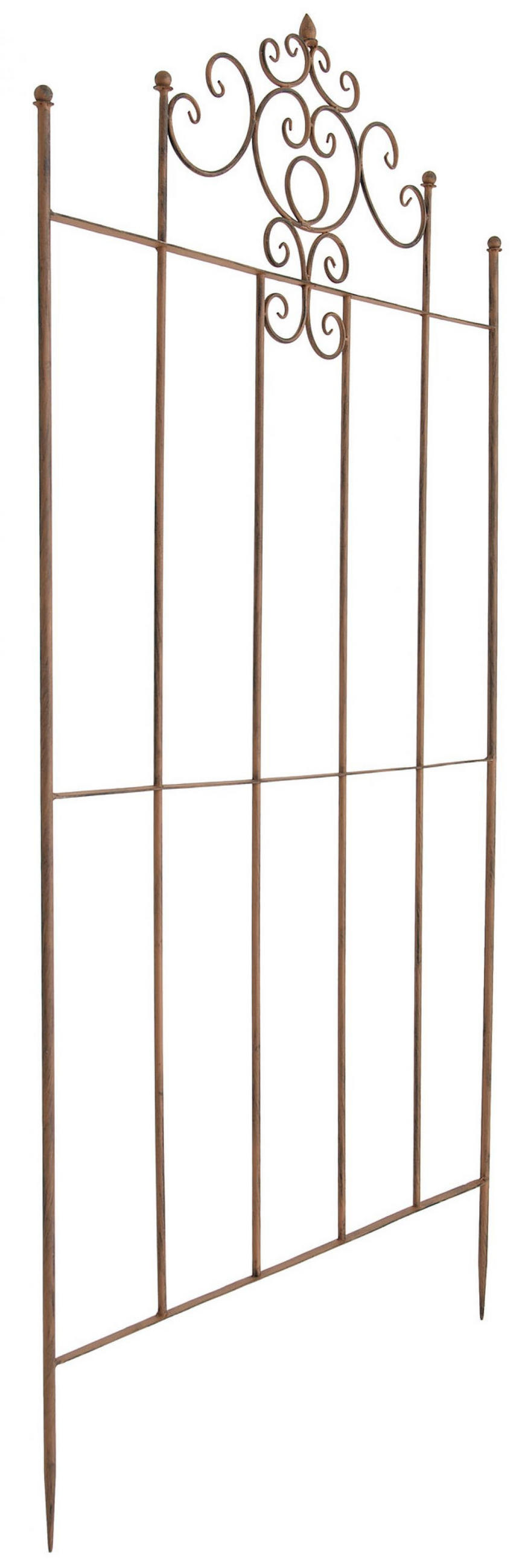 RANKGITTER 2er Set Metall antik braun - Braun, Metall (85.5/170/2cm) - CLP