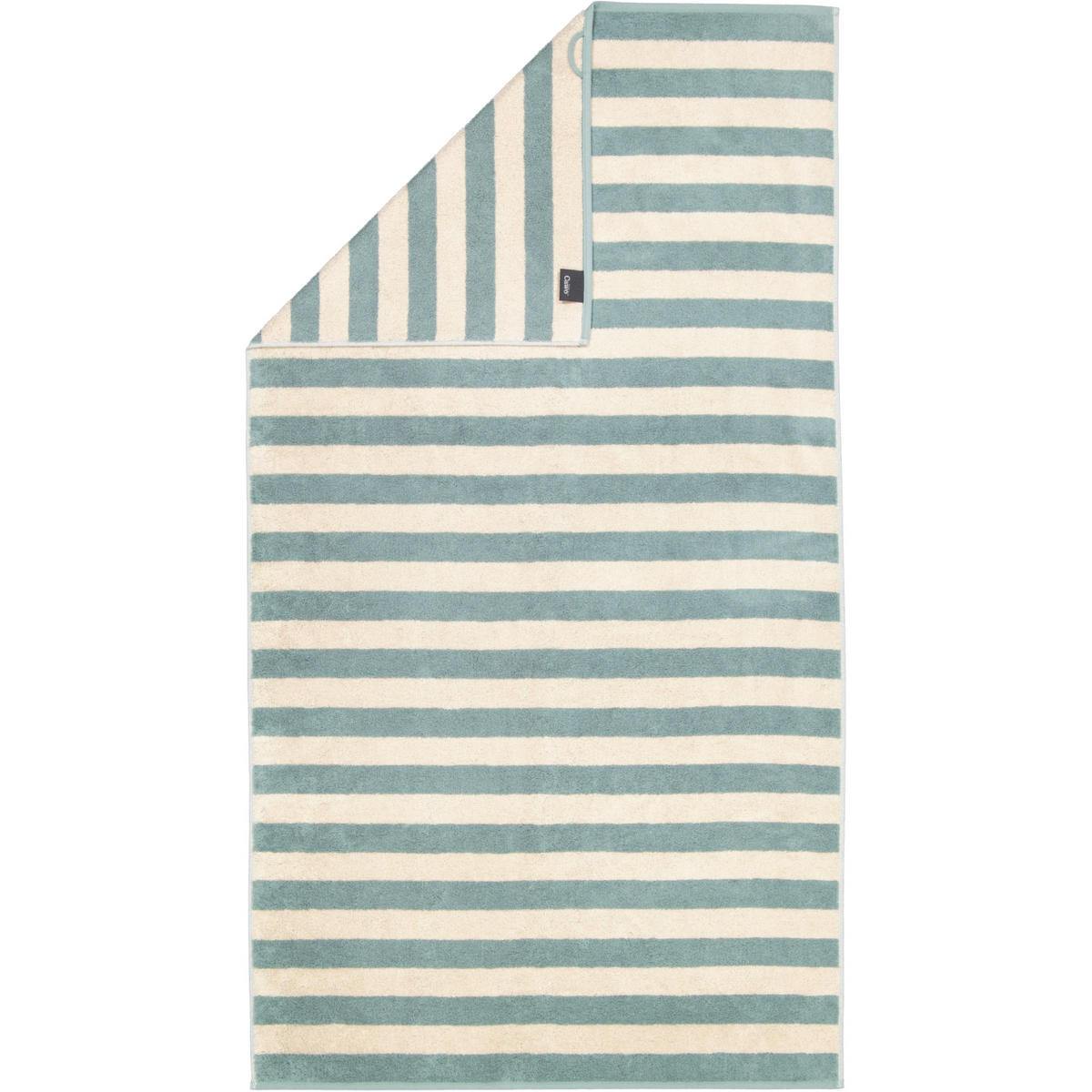 DUSCHTUCH LINES BLOCKSTREIFEN 6256 FJORD - 43 - Pastellgrün, Textil (80/150cm) - Cawoe