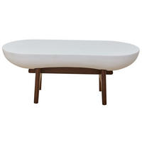 COUCHTISCH Rund Weiß 50 X 110 X 43 cm - Weiß, Metall (110/50/43cm) - Nordlys