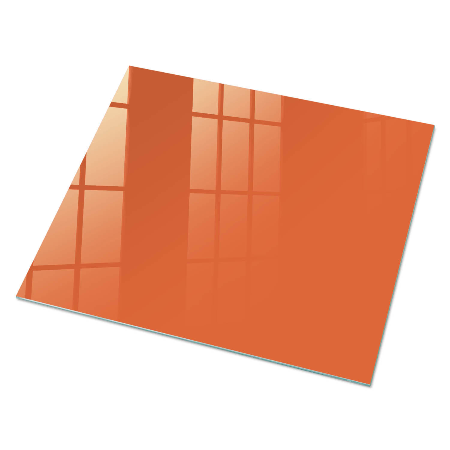 GLASPLATTE 80x60 cm – Kräftiges Orange - Blau, Glas (0.4/80/60cm) - ArtPrintCave