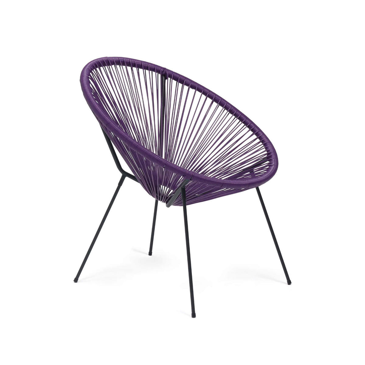 GARTENSTUHL Lila 70/76/80 cm - Lila, Metall (70/80/76cm) - Mobili Rebecca
