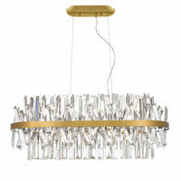 HÄNGELEUCHTE Ariella, Transparent und goldfarben, 81cm - Transparent, Glas (143/31/33cm) - KOSILUM