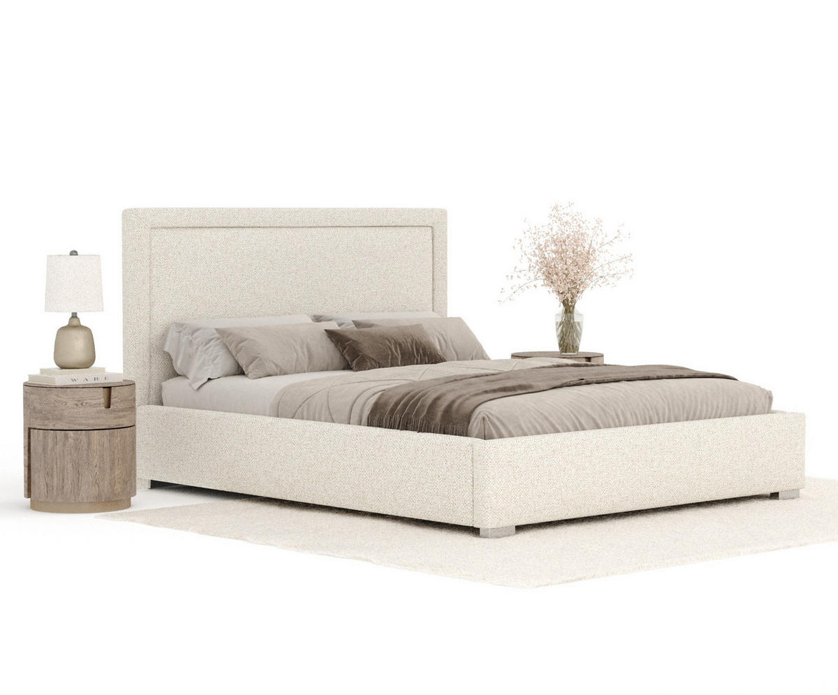 POLSTERBETT Ordina Creme 160/200 cm im Plüsch-Stoff - Silberfarben/Creme, Holz/Holzwerkstoff (160/200cm) - Maison de Reve