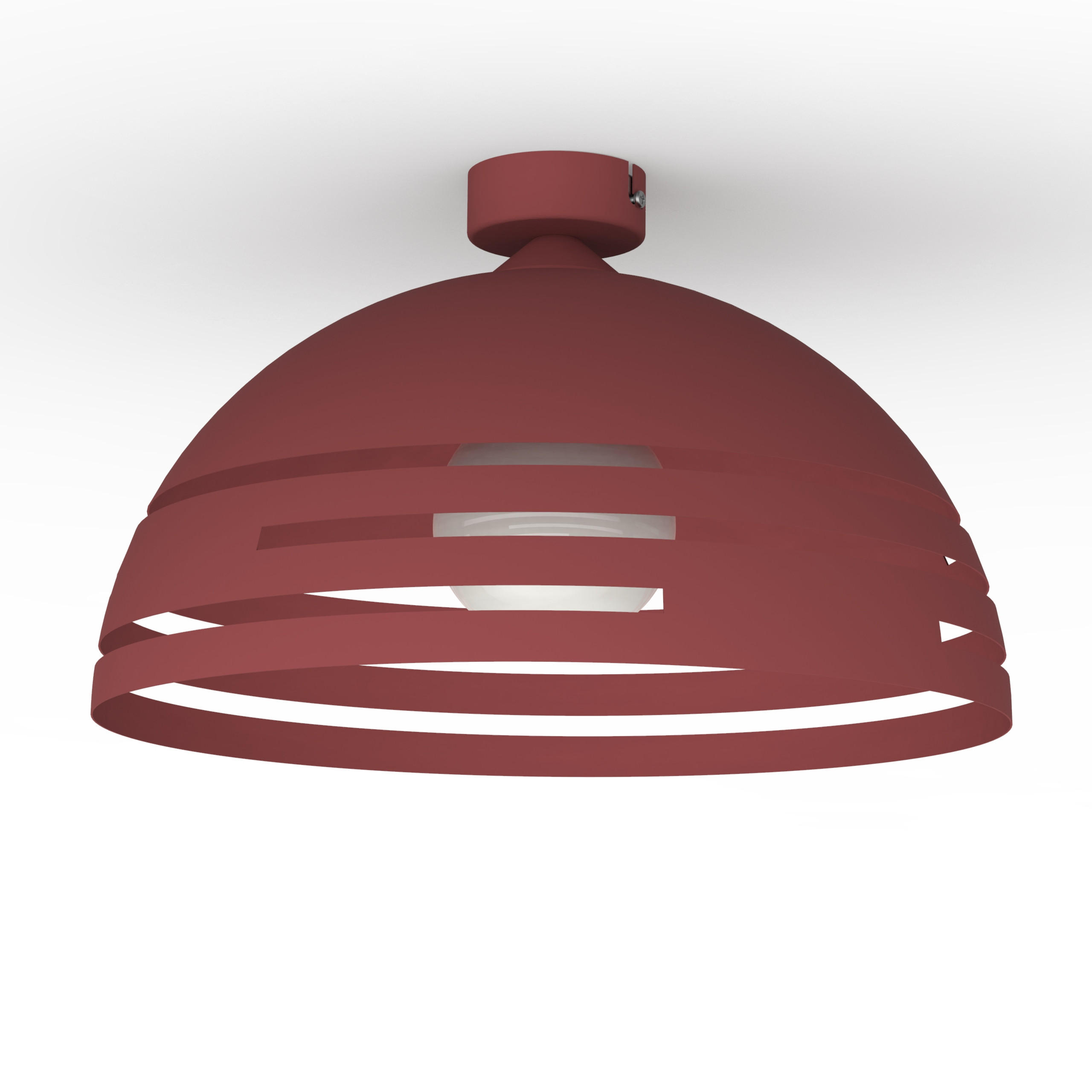DECKENLEUCHTE - Rot, Metall (40/40/20cm) - Lumicom