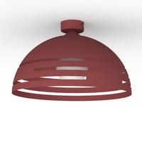 DECKENLEUCHTE - Rot, Metall (40/40/20cm) - Lumicom