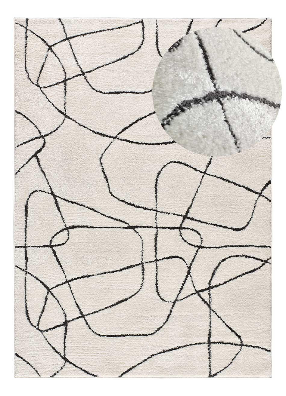 WEBTEPPICH Weiß Geprägt Blanche 120/170 cm - Weiß, Naturmaterialien/Textil (120/170cm) - Atticgo