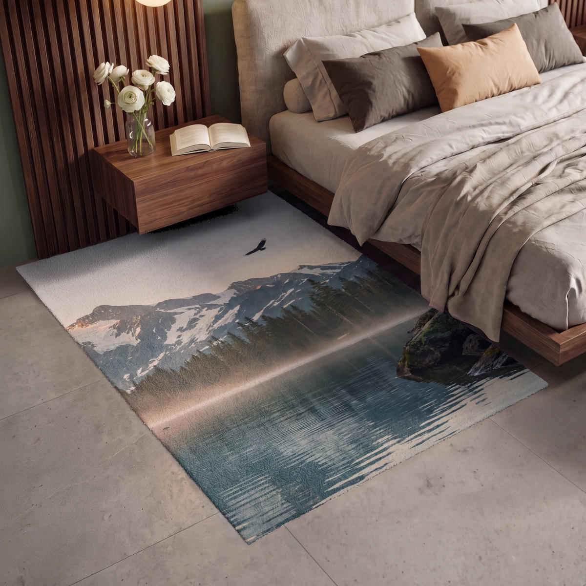KOBERCE - Hory - Voda - Stromy - 140x200 cm - viacfarebná, textil/plast (140/0.4cm) - OnlyWow