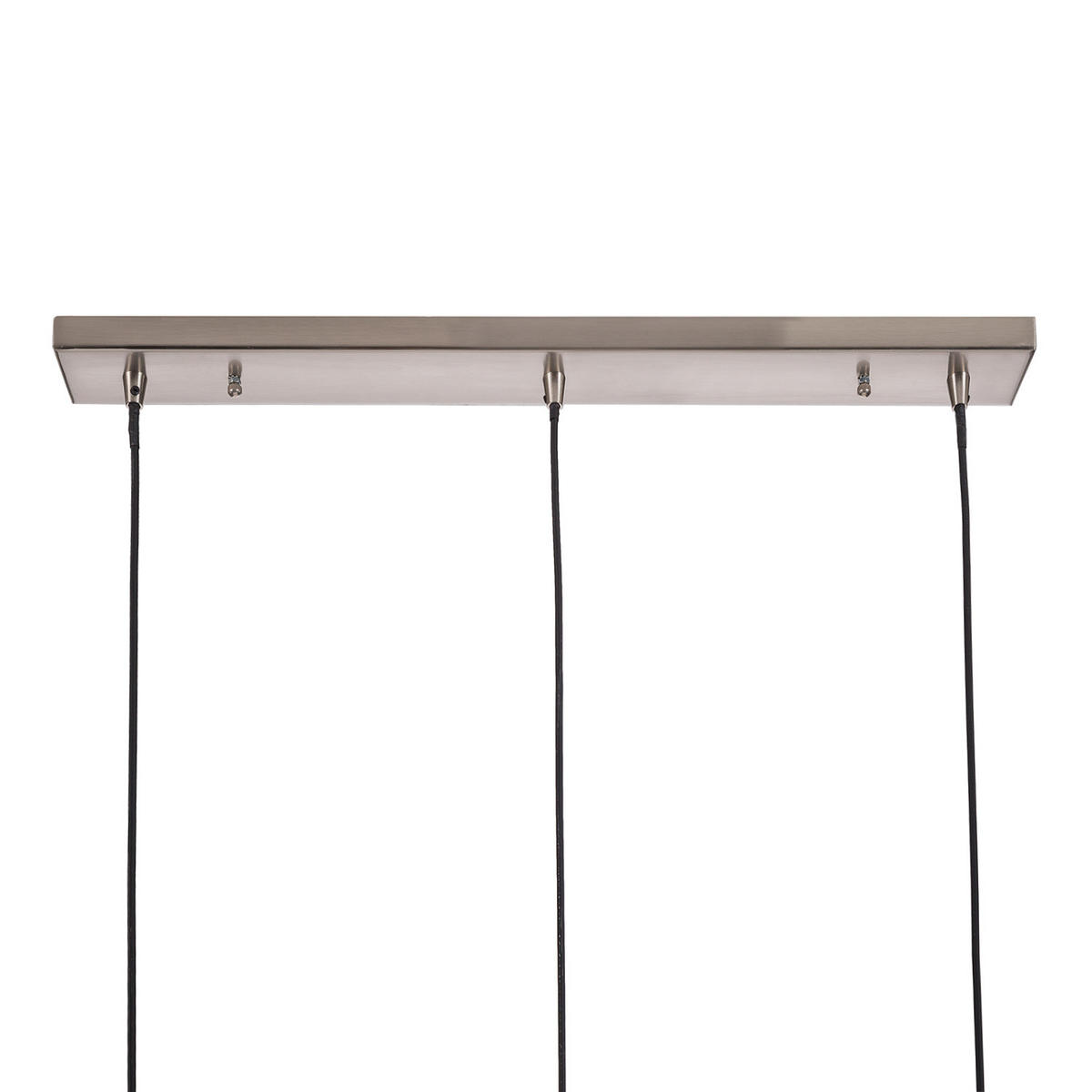 PENDELLEUCHTE - Glas / Eisen - 3-flammig - Silberfarben, Glas/Metall (20/70/150cm) - home24