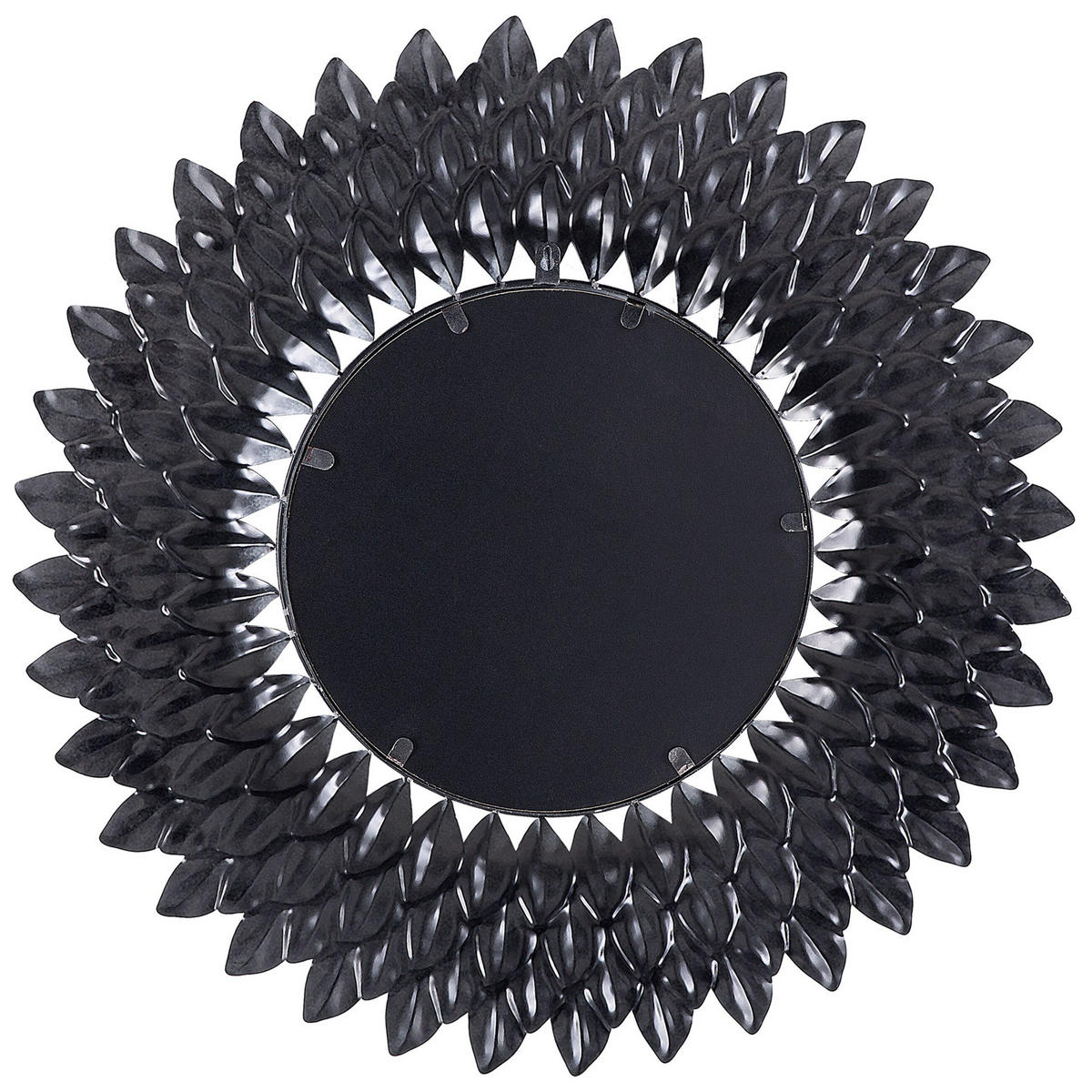 WANDSPIEGEL altsilber rund 70 cm Larrau - Silberfarben, Metall (70/70/4cm) - Beliani