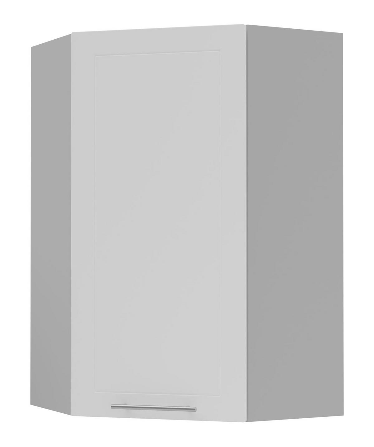 KÜCHENHÄNGESCHRANK Kvantum W4/10/60 Weiß Matt / Grau Matt 60 / 60 / 96cm - Weiß/Grau, Holz/Holzwerkstoff (60/96/60cm) - Feldmann-Wohnen