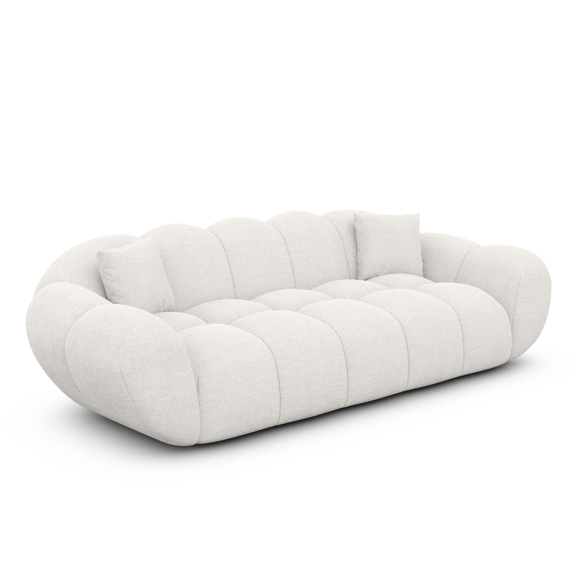Varoyal 3-Sitzer-Sofa Weiß 223x70x93 cm