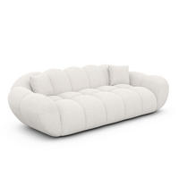 3-SITZER-SOFA Liva Weiß Strukturstoff - Weiß, Textil (223/70/93cm) - VAROYAL