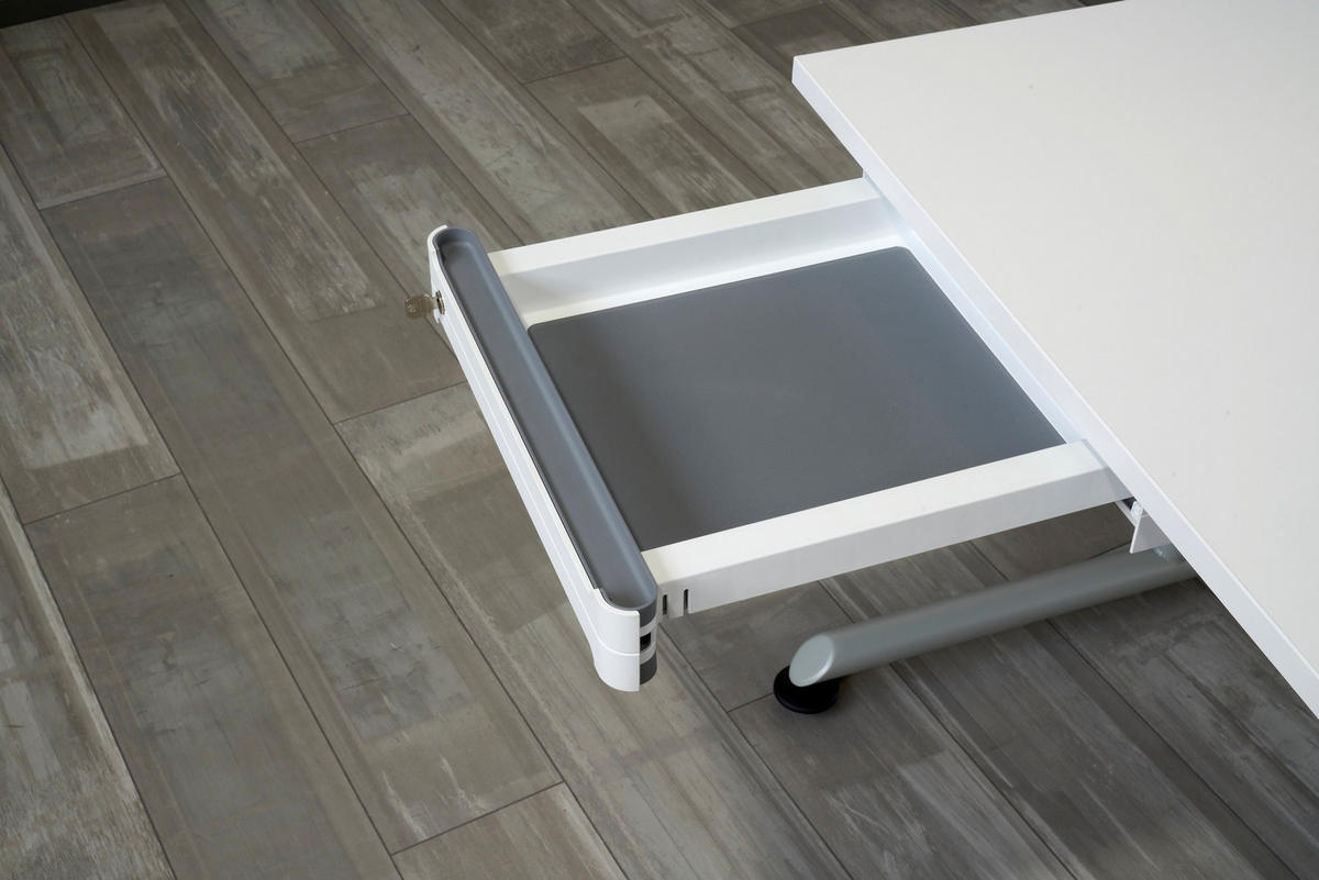 DESIGN Schublade mit Distanzhalter 41/43/7 cm in weiß - Weiß, Kunststoff (41/43/7cm) - bümö