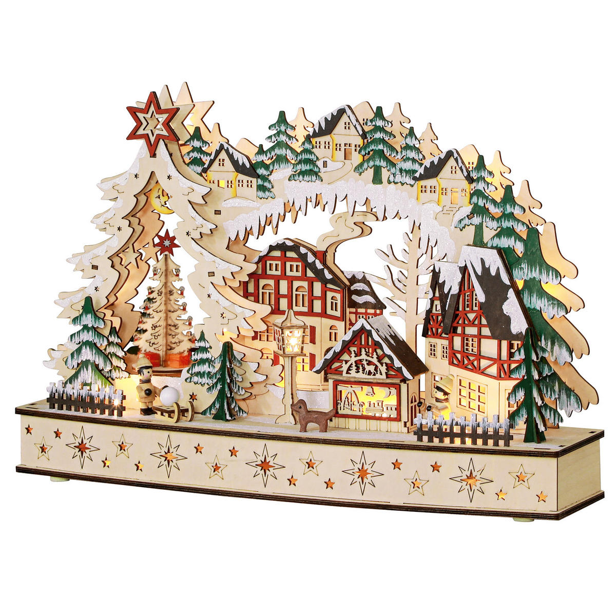 WEIHNACHTS-SCHWIBBOGEN Naturfarben 45.0/12.0/30.0cm - Naturfarben, Holzwerkstoff (12/30/45cm)