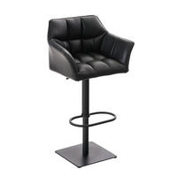 BARHOCKER Damaso 88x64x45 cm schwarz - Schwarz, Leder (64/88/45cm) - furnicato