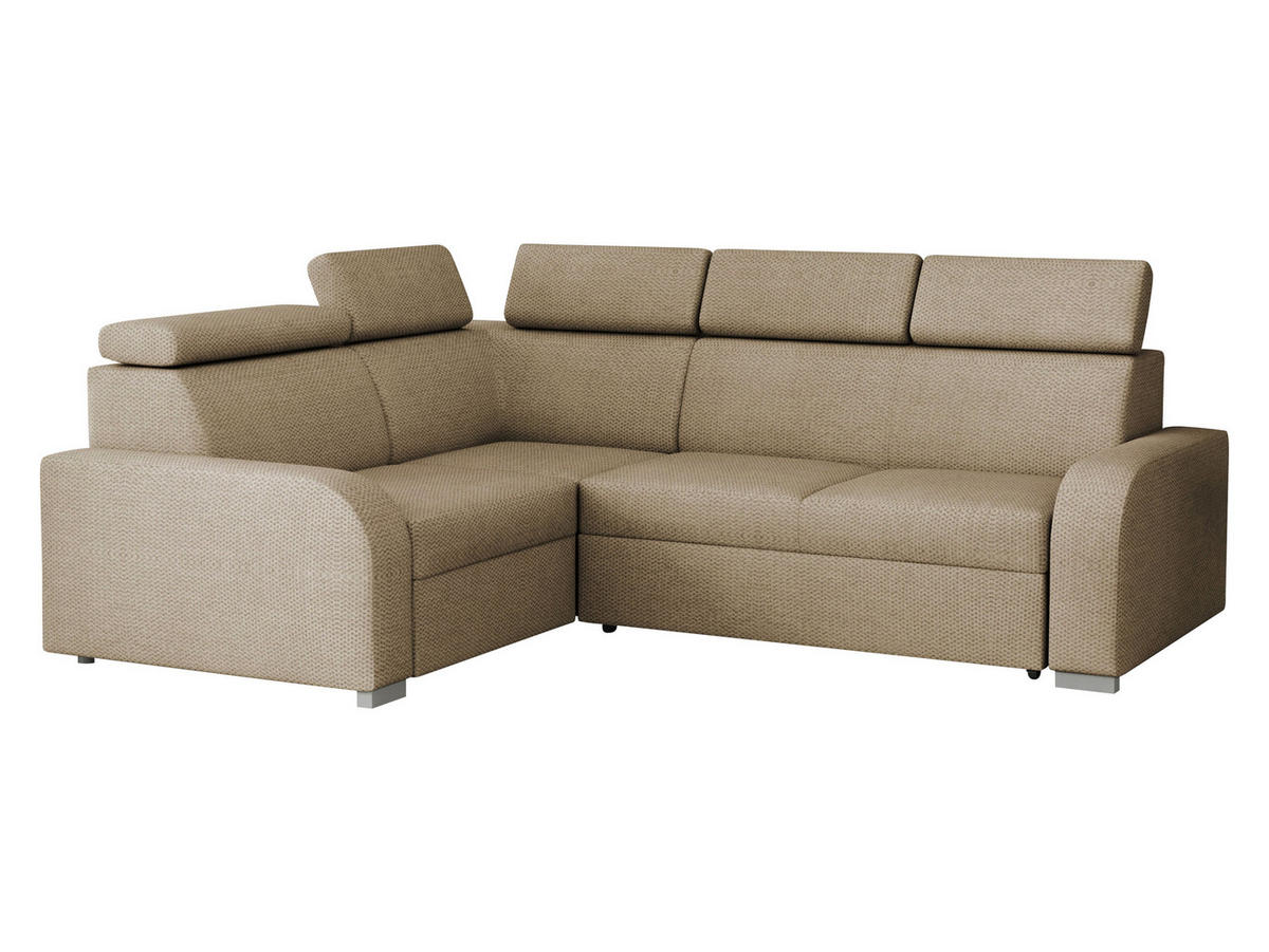 ECKSOFA Oslo 2rR1 80 - Silberfarben/Naturfarben, Holz/Kunststoff (250/200cm) - MIRJAN24