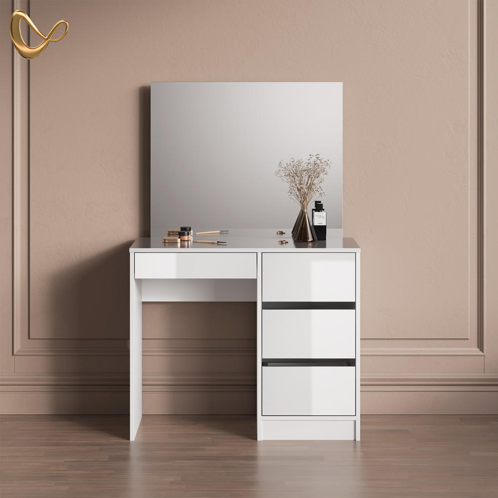 SCHMINKTISCH Imola Weiß 90 cm - Weiß, Holzwerkstoff (90/75/40cm) - Livinity®
