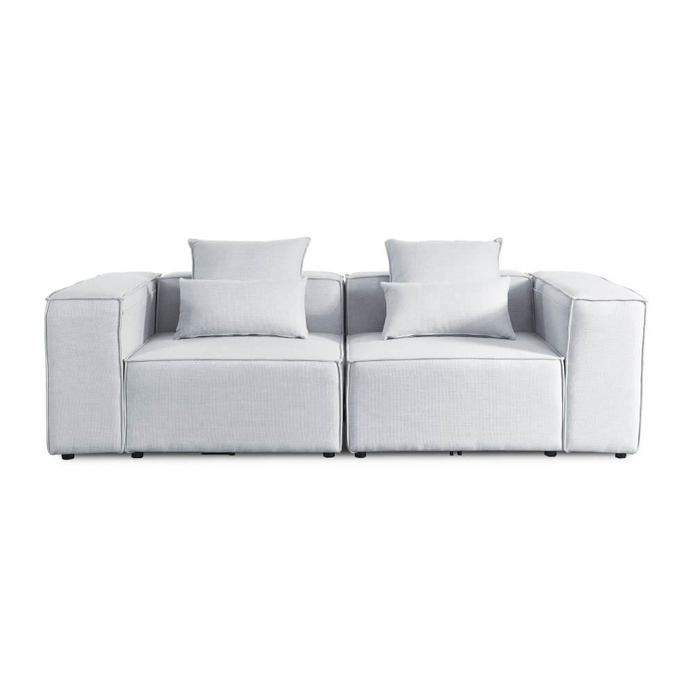 SOFA VERONA S - Hellgrau, S - Hellgrau, Kunststoff/Textil (240/70/120cm) - Home Deluxe