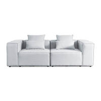 SOFA VERONA S - Hellgrau, S - Hellgrau, Kunststoff/Textil (240/70/120cm) - Home Deluxe
