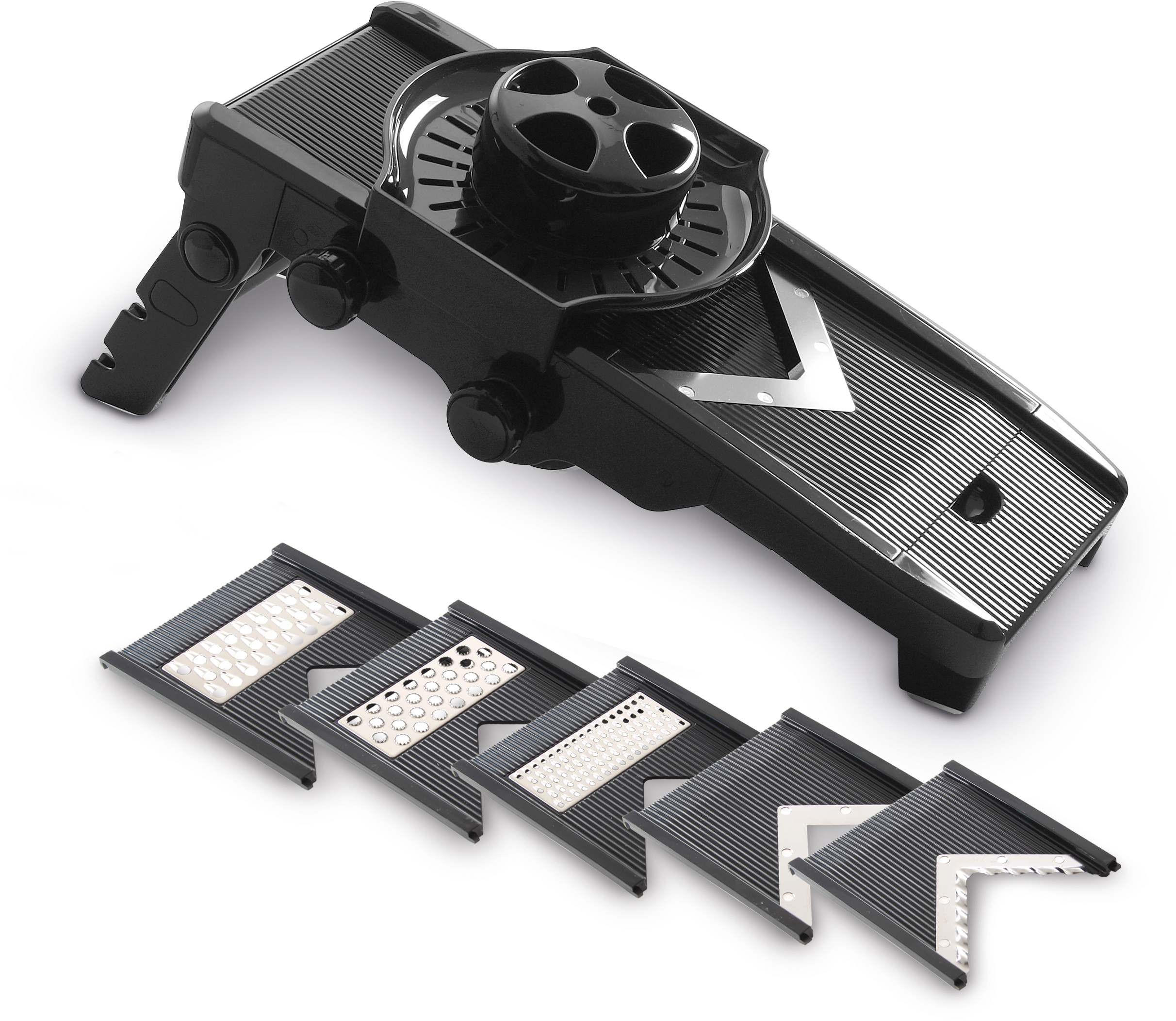 MANDOLINE Kunststoff V-Form - Schwarz, Kunststoff (13/8/34cm) - Hendi
