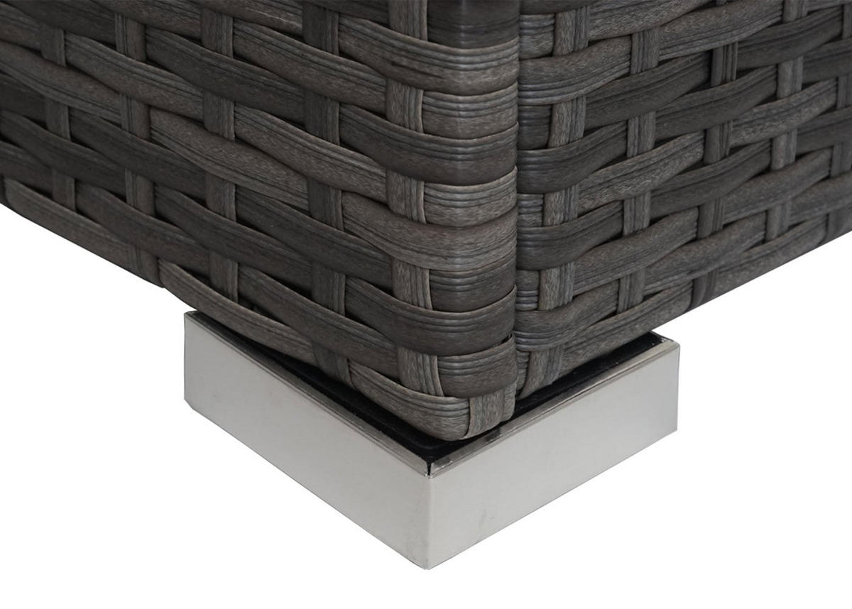 GARTENSET Grau Kissen Dunkelgrau ohne Dekokissen - Grau, Metall - PROREGAL