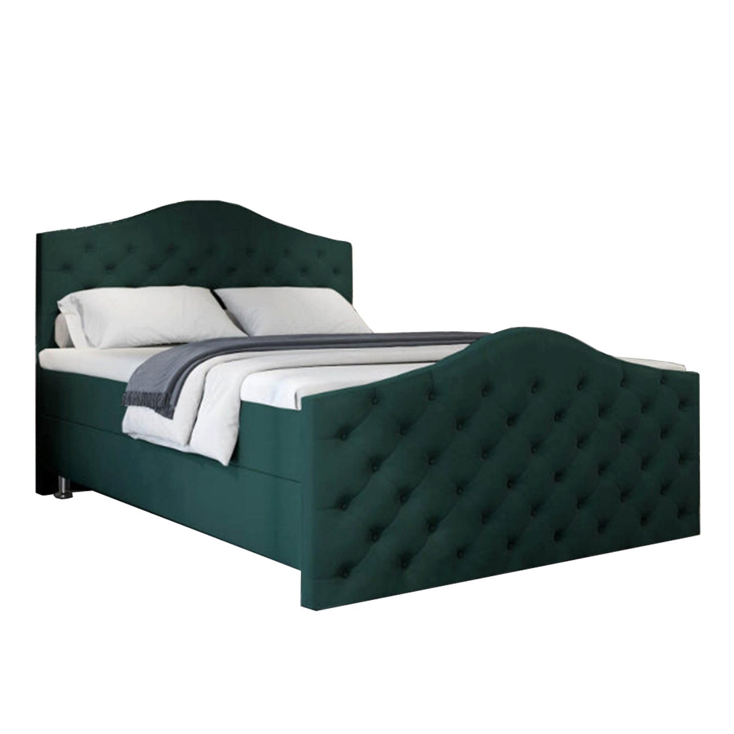 Best For Home Boxbett Dunkelgrün 180x200 cm