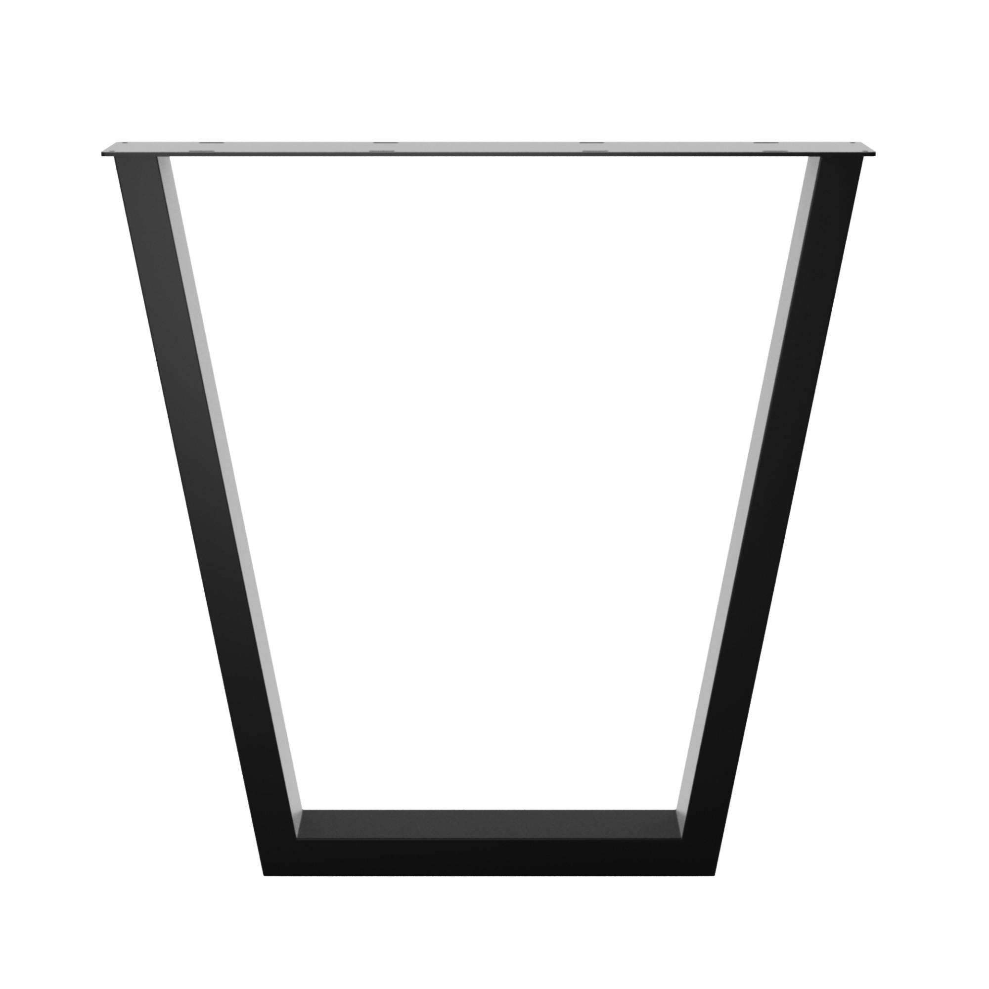 TISCHBEINE Atria Lite 2er-Set Schwarz 72cm - Schwarz, Metall (70/72/8cm) - Metalo Pro