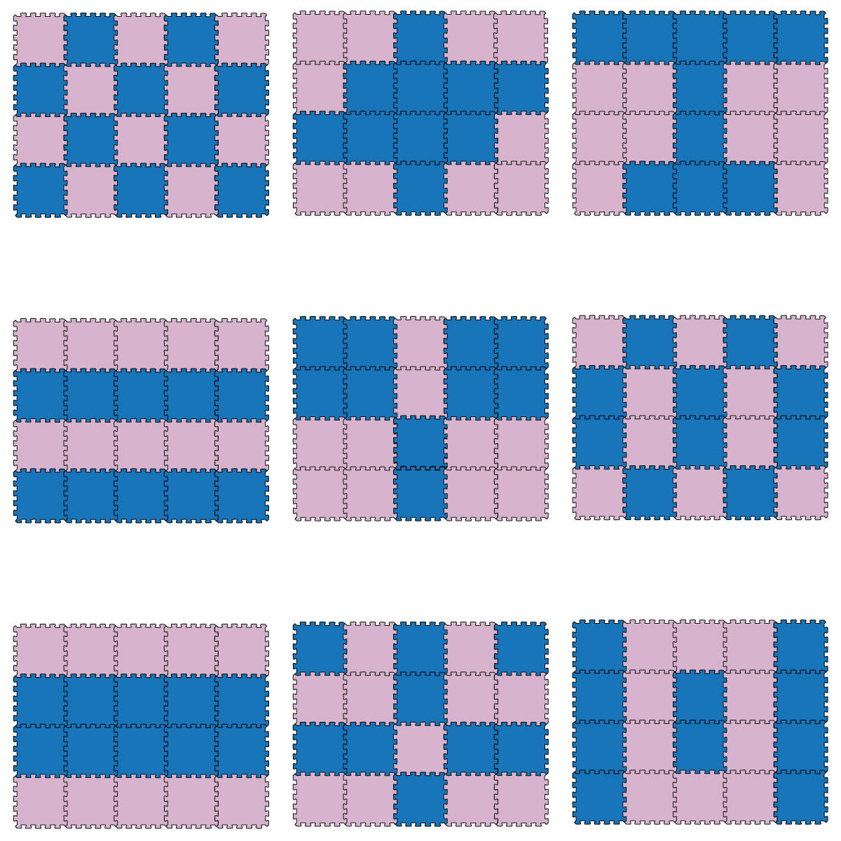 SPIELMATTE ab Null - 180/90/1 cm Puzzlematte Pink - Multicolor, Kunststoff (30/30cm) - Littletom