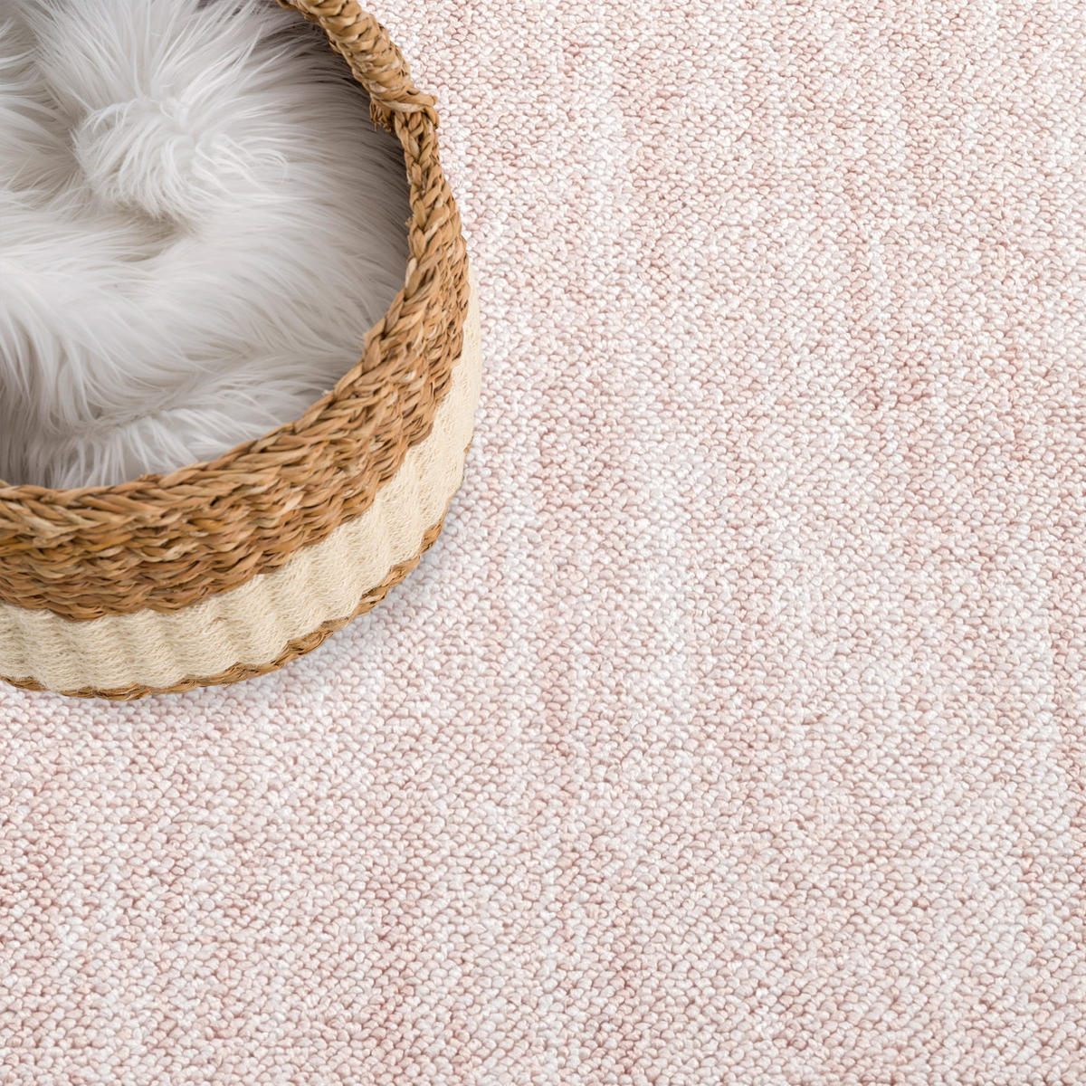 KURZFLOR-TEPPICH Clasico 0052 Rosa 200 cm Rund - Rosa, Textil (200/200cm) - carpet city