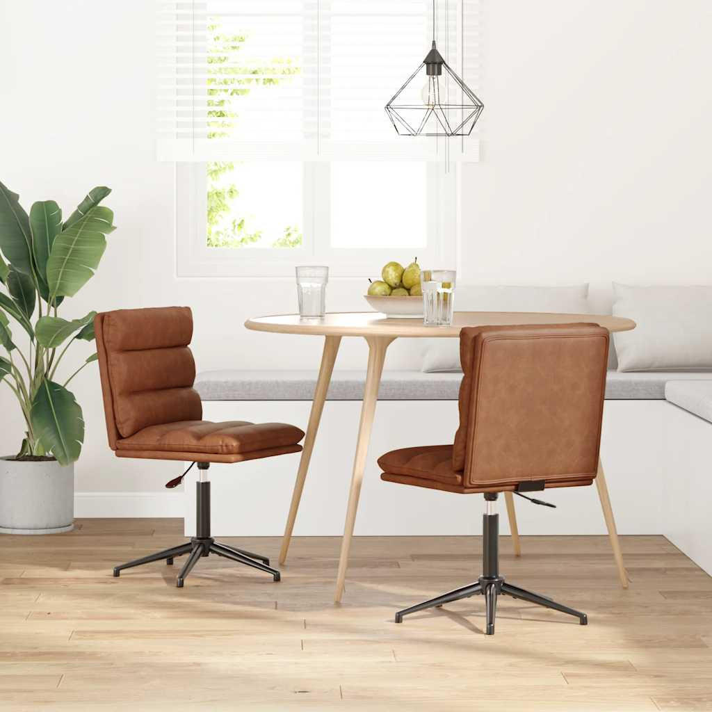 STUHL-SET 2 Stk Halshainbach 44/84/50 cm - Braun, Leder (44/84/50cm) - ZMH
