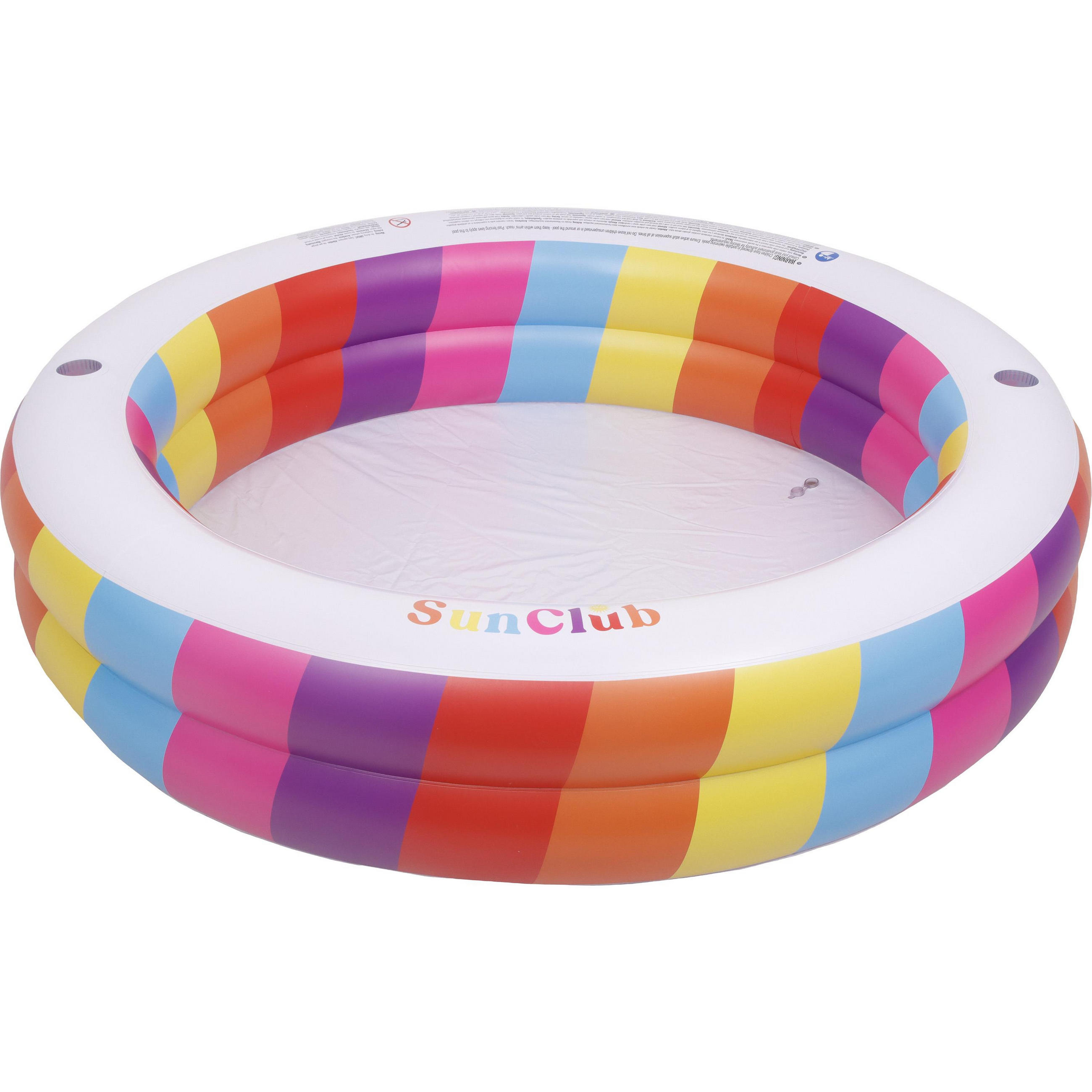 PLANSCHBECKEN Regenbogen rund Ø 187 x 42,5 cm Kinderpool - Multicolor, Kunststoff (187/187cm) - Avenli