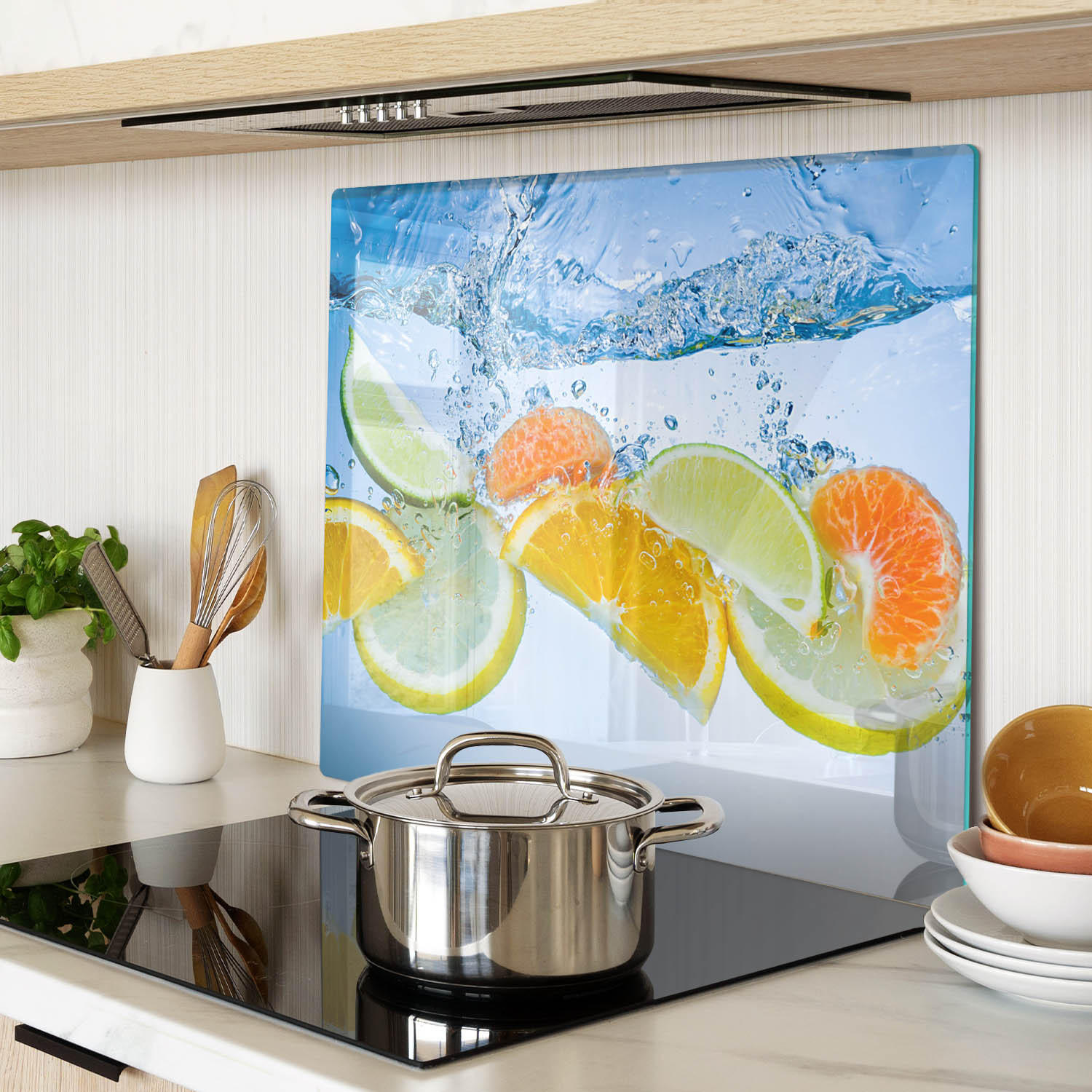 GLASPLATTE 60x52 cm Zitruswasser - Gelb, Glas (60/0.4/52cm) - TULUP