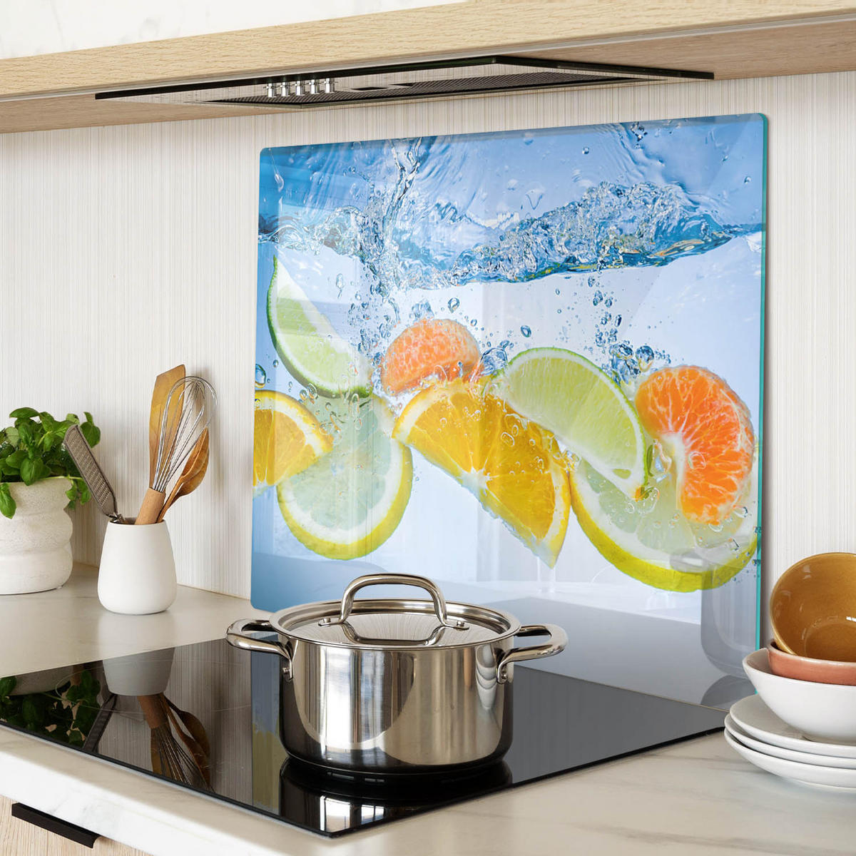 GLASPLATTE 60x52 cm Zitruswasser - Gelb, Glas (60/0.4/52cm) - TULUP