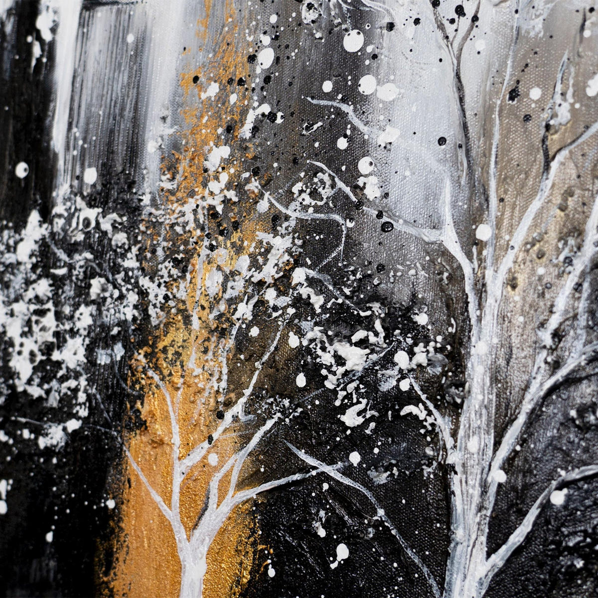 GEMÄLDE Geheimer Wald auf Keilrahmen 115x50 cm - Multicolor, Holz (115/50cm) - YS-art gallery