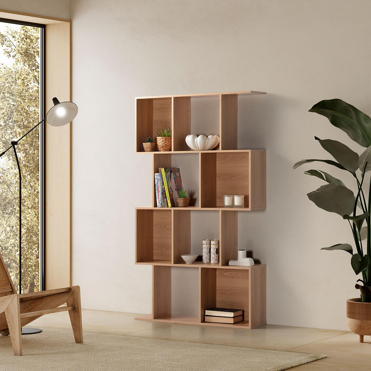 REGAL Nagato 8 fächern Eichenfarbe - Honigeiche, Holzwerkstoff (98/168/25cm) - VS Venta-stock