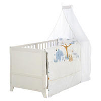 BABYBETT 'Savanna Friends' 70 x 140 inkl. kompletter Ausstattung - Naturgrau / Beige - Weiß, Holz (70/140cm) - Roba