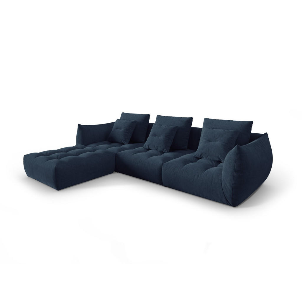 Thumbnail - Micadoni Sofa, Dunkelblau, Textil, 2-Sitzer, L-Form, 332x216 cm, Hergestellt in Europa, Oeko-Tex®, Wohnzimmer, Sofas & C...