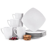TEESERVICE CARLINA 6-Personen 12-tlg - Weiß, Keramik (14/2/14cm) - KONSIMO®