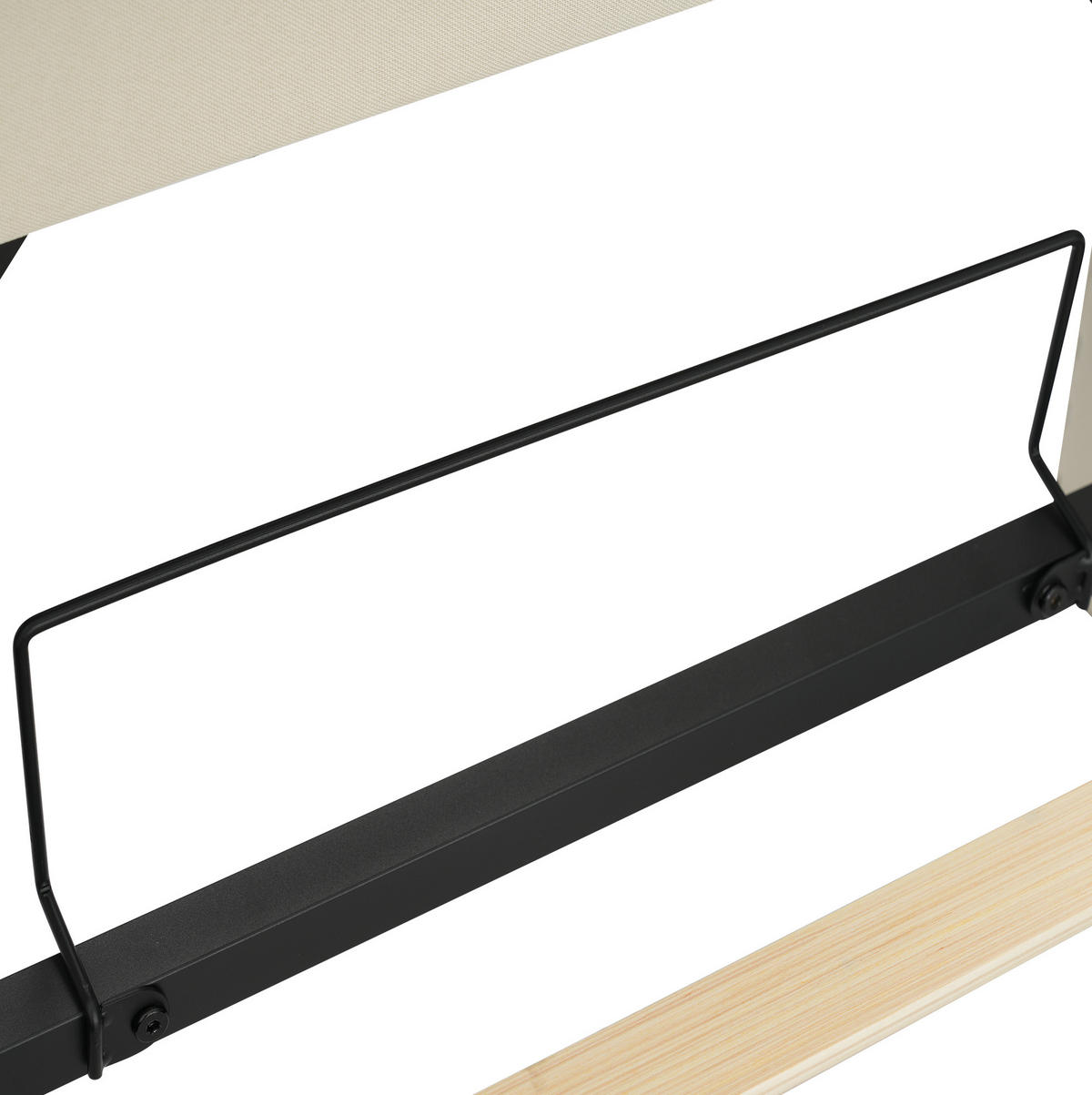 BETT mit LED, USB und Stauraum 90x200 cm Leinen Grau - Grau, Metall (90/200cm) - Meubliv