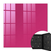 SCHLÜSSELBOX Schwarz 30x30 cm- Türöffnung nach rechts - Intensives Rosa - Pink, Metall (30/30/5cm) - TULUP