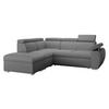 ECKSOFA Boston 2RR1P, Seite: Links PUFAP+R+1P(65)+2R - Silberfarben/Graphitfarben, Holz/Textil (260/230cm) - MIRJAN24