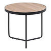 BEISTELLTISCH heller Holzfarbton/schwarz 50cm Melody - Hellbraun/Schwarz, Holzwerkstoff (50/50/45cm) - Beliani