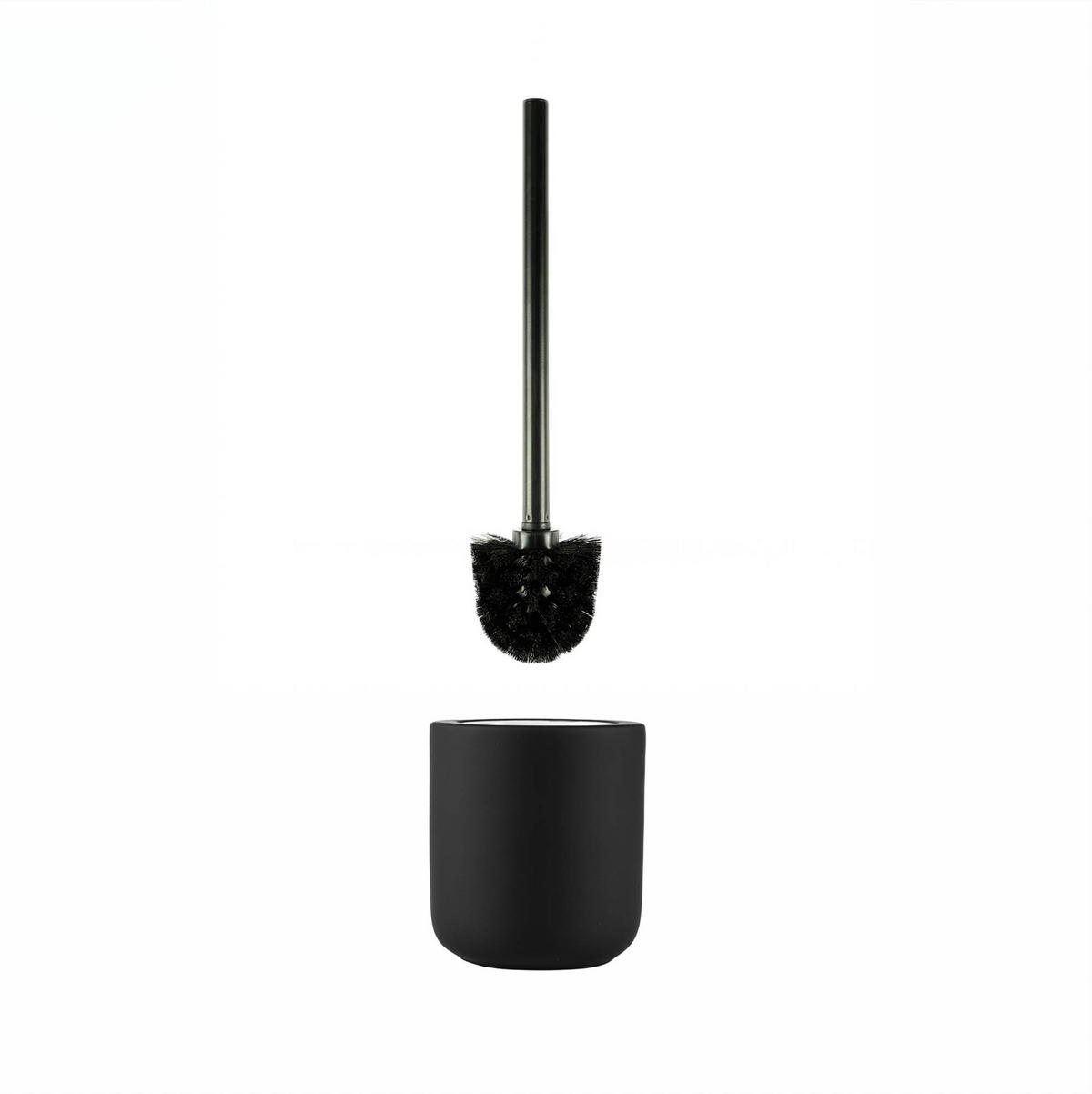 TOILETTENBÜRSTE Mambo 11,5/11,5/41 cm - Schwarz, Stein (11.5/41/11.5cm) - Douceur d´intérieur