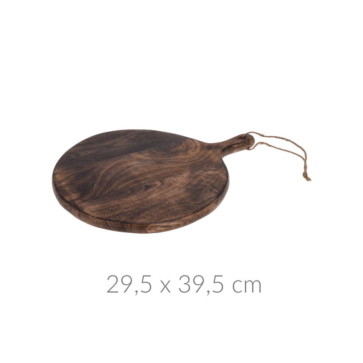 SERVIERBRETT rund rund Braun 29,5/39,5/2,5 cm - Braun, Holz (39.5/2.5/29.5cm) - Home Styling Collection