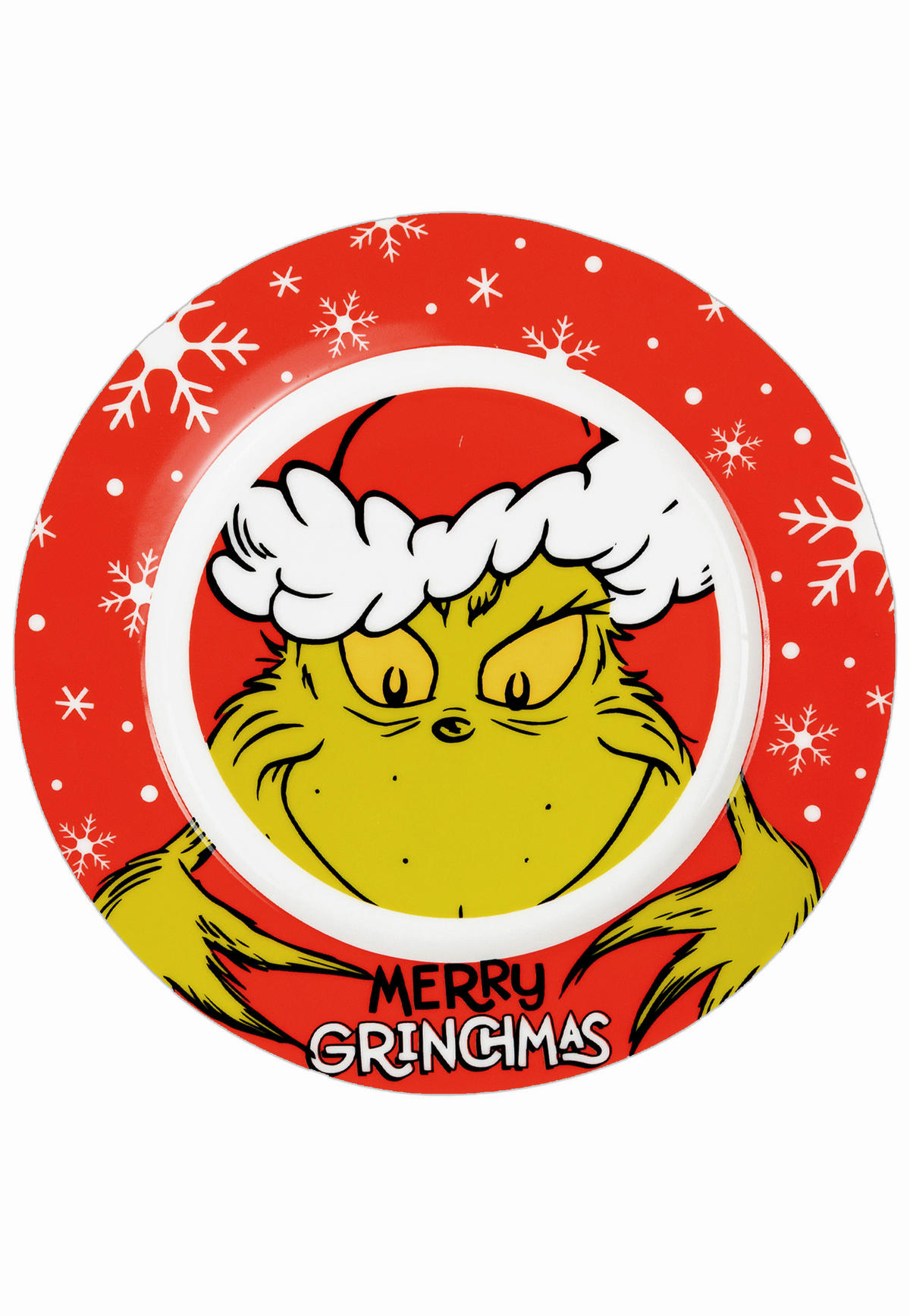 FRÜHSTÜCKSSET The Grinch Merry Grinchmas Rot 3-teilig - Rot, Keramik (23.8/11.2/23.3cm) - United Labels