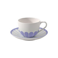 CAPPUCCINOTASSE MIT UNTERTASSE Fleur Couleur Bleu 300 ml - Blau, Keramik (0.3L) - Villeroy & Boch