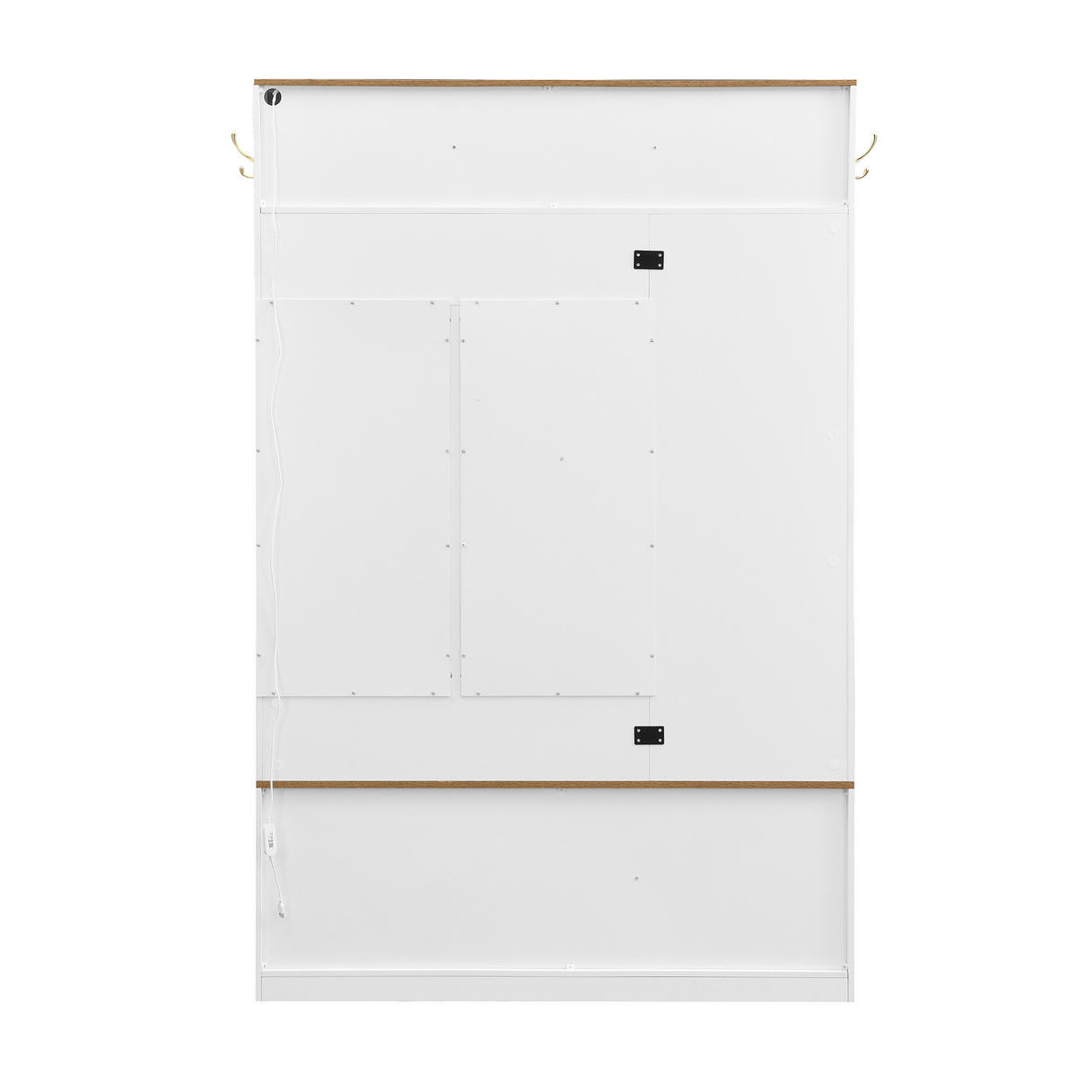 GARDEROBE 120/187/40 cm Weiß/Holzfarben aus MDF mit LED-Beleuchtung - Weiß, Holzwerkstoff (40/187/120cm) - OKMYHOME