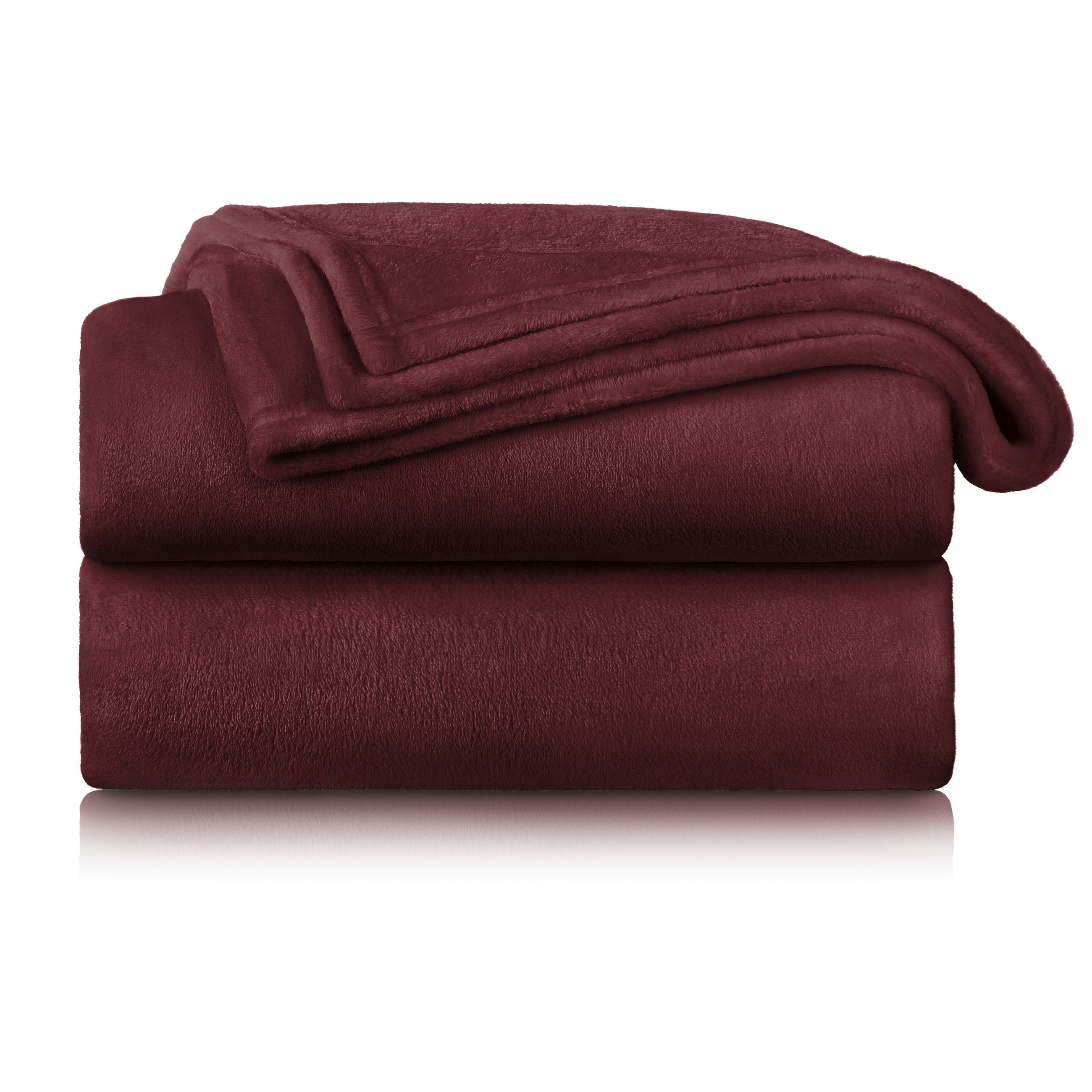 KUSCHELDECKE Anton 130/150 cm, Dunkelrot - Dunkelrot, Textil (130/150cm) - Blumtal